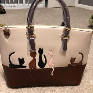 Faux Leather Cat Purse